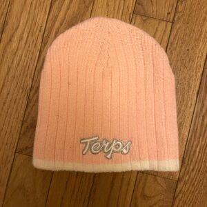 Girls Pink University of Maryland Terps Knit Beanie Hat